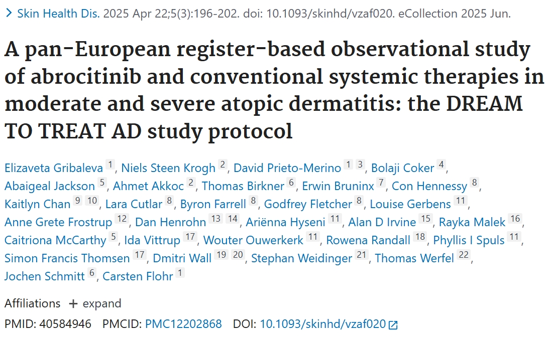 A pan-European register-based observational study of abrocitinib and conventional systemic therapies in moderate and severe atopic dermatitis: the DREAM TO TREAT AD study protocol