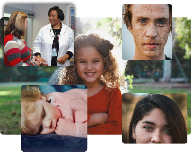 collage of patients that have taken part in research